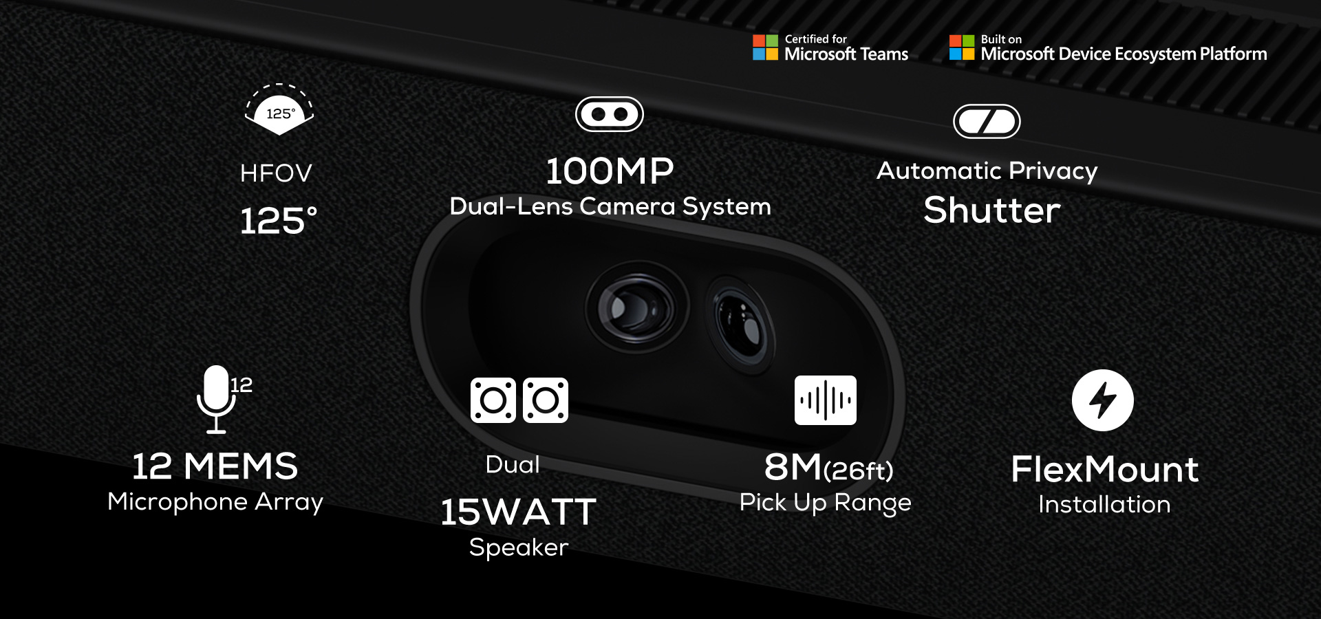 100MP resolution and 2400 TV lines