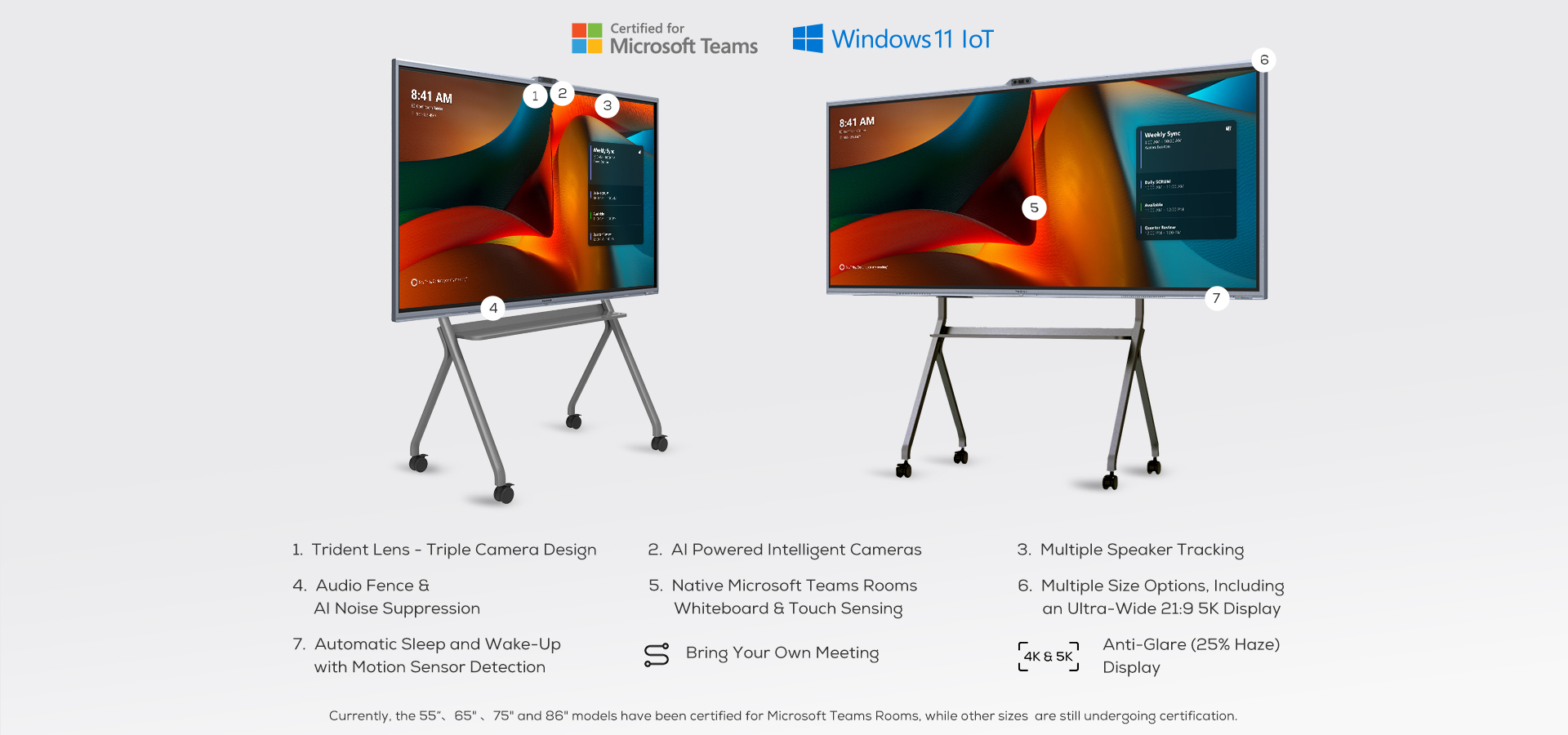 Màn hình MAXHUB XBoard V7 65 inch cho Microsoft Teams Rooms